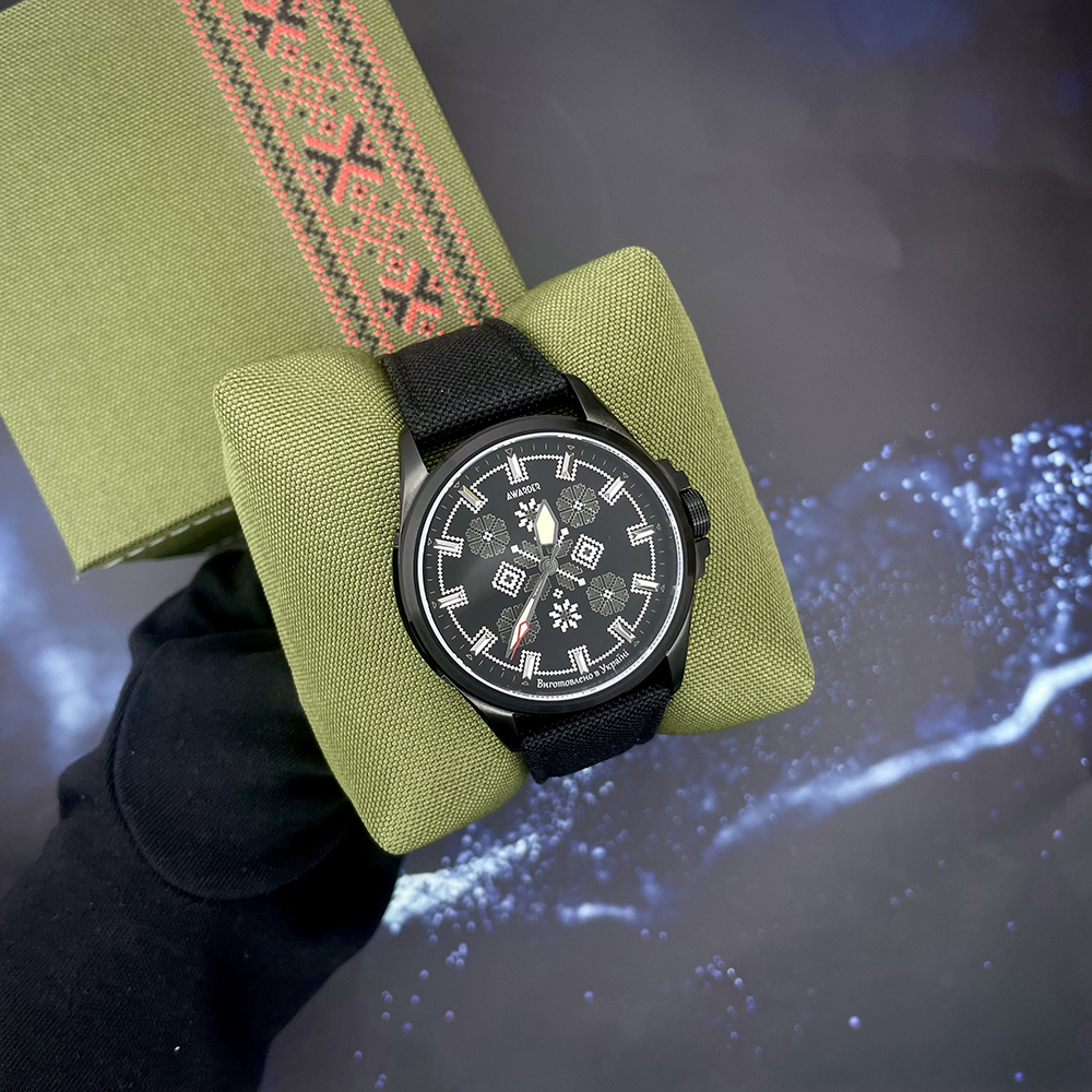 Awarder Embroidery Black-Army Green Black Battery 10ATM - 4