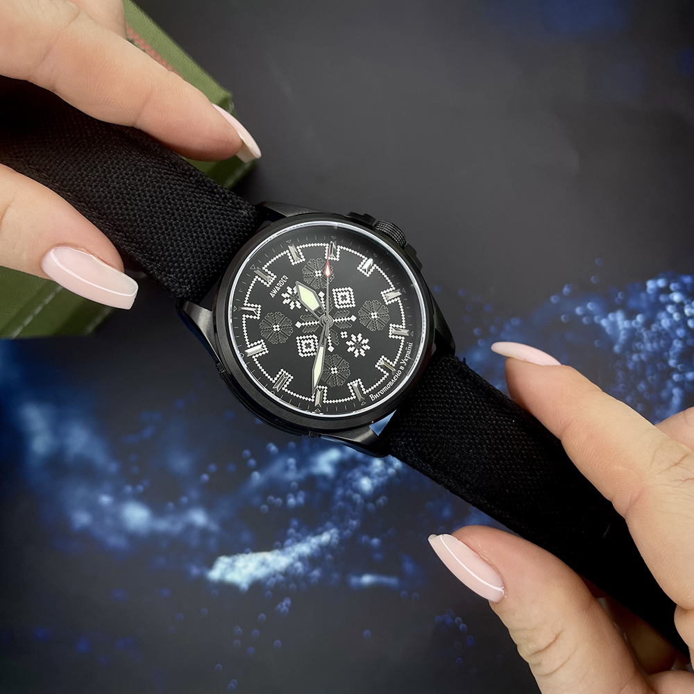 Awarder Embroidery Black-Army Green Black Battery 10ATM - 5