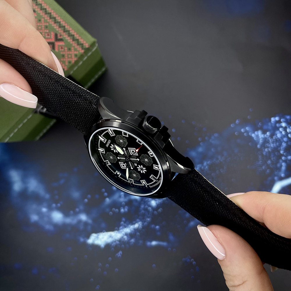 Awarder Embroidery Black-Army Green Black Battery 10ATM - 6