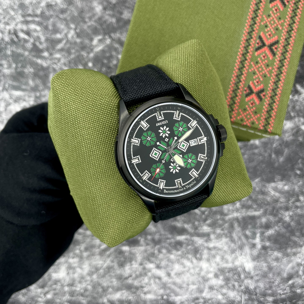 Awarder Embroidery Black-Green Black Automatic 10ATM - 3