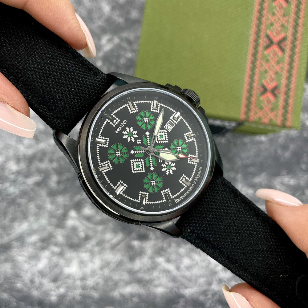 Awarder Embroidery Black-Green Black Automatic 10ATM - 5