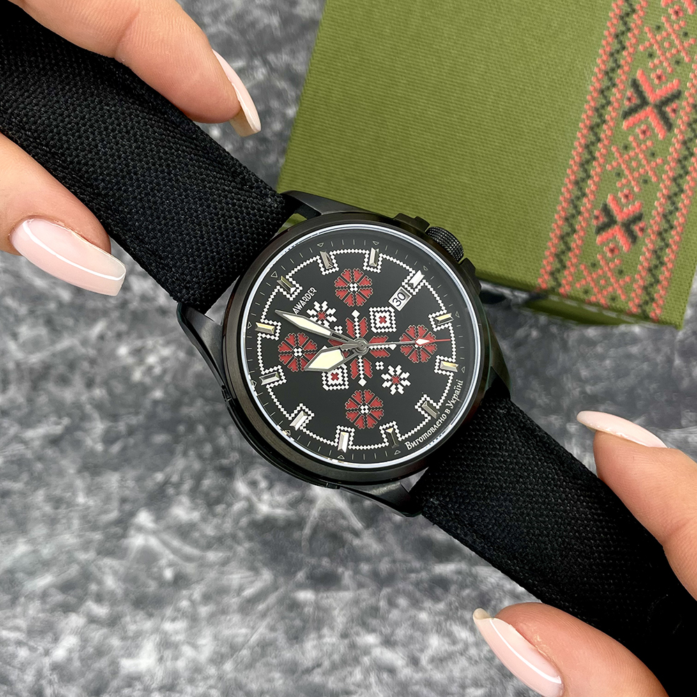 Awarder Embroidery Black-Red Black Automatic 10ATM - 5