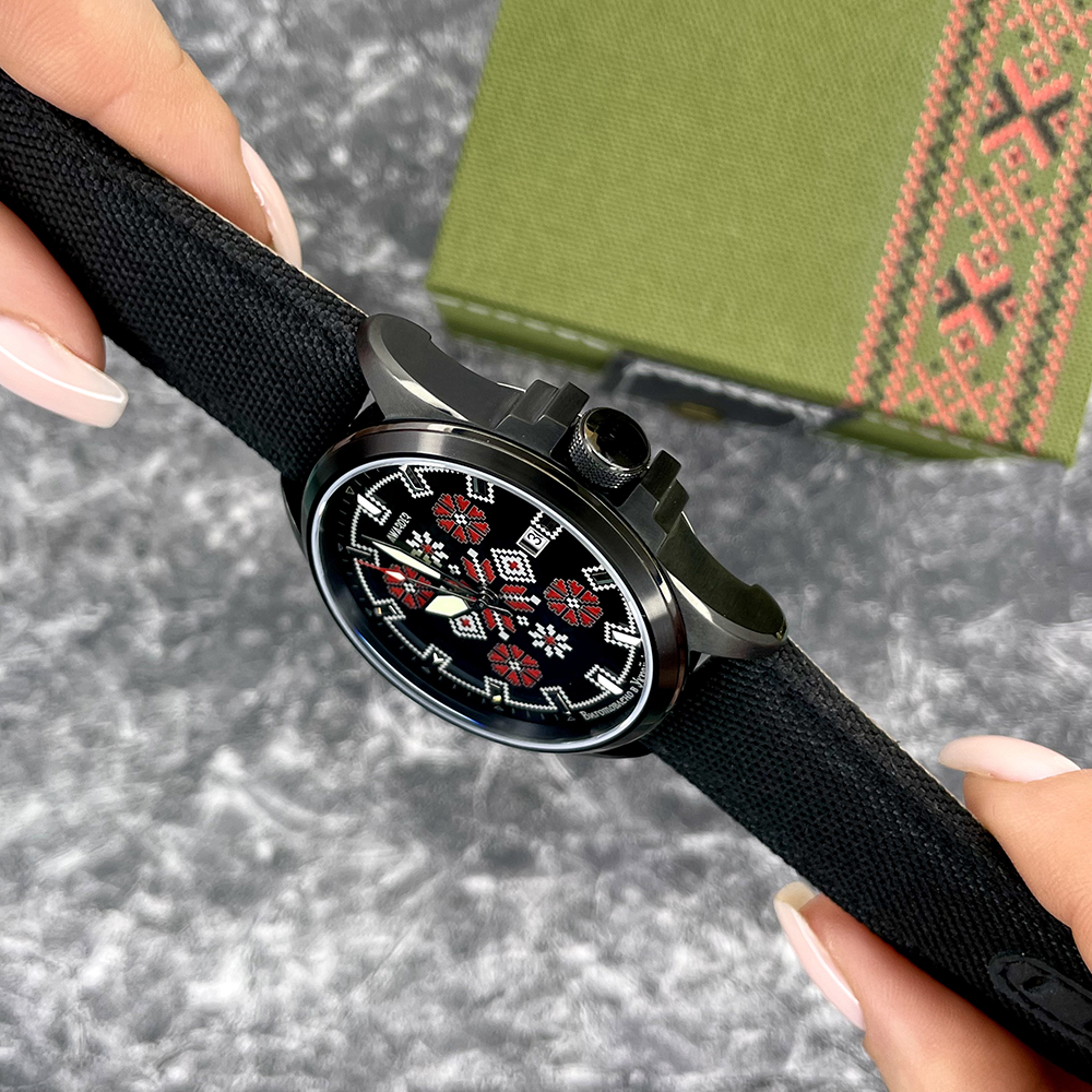 Awarder Embroidery Black-Red Black Automatic 10ATM - 6