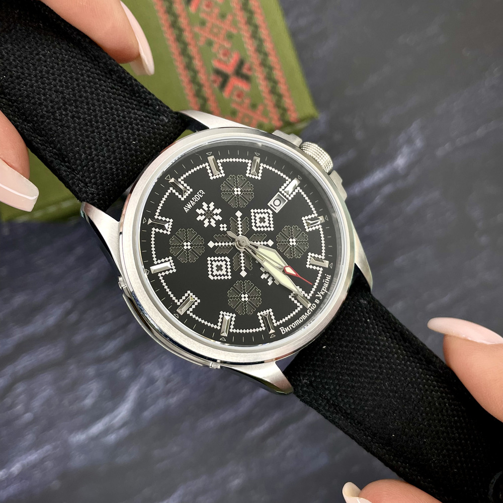 Awarder Embroidery Silver-Army Green Black Automatic 10ATM - 6
