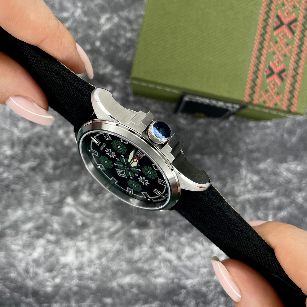 Awarder Embroidery Silver-Green Black Automatic 10ATM - 5