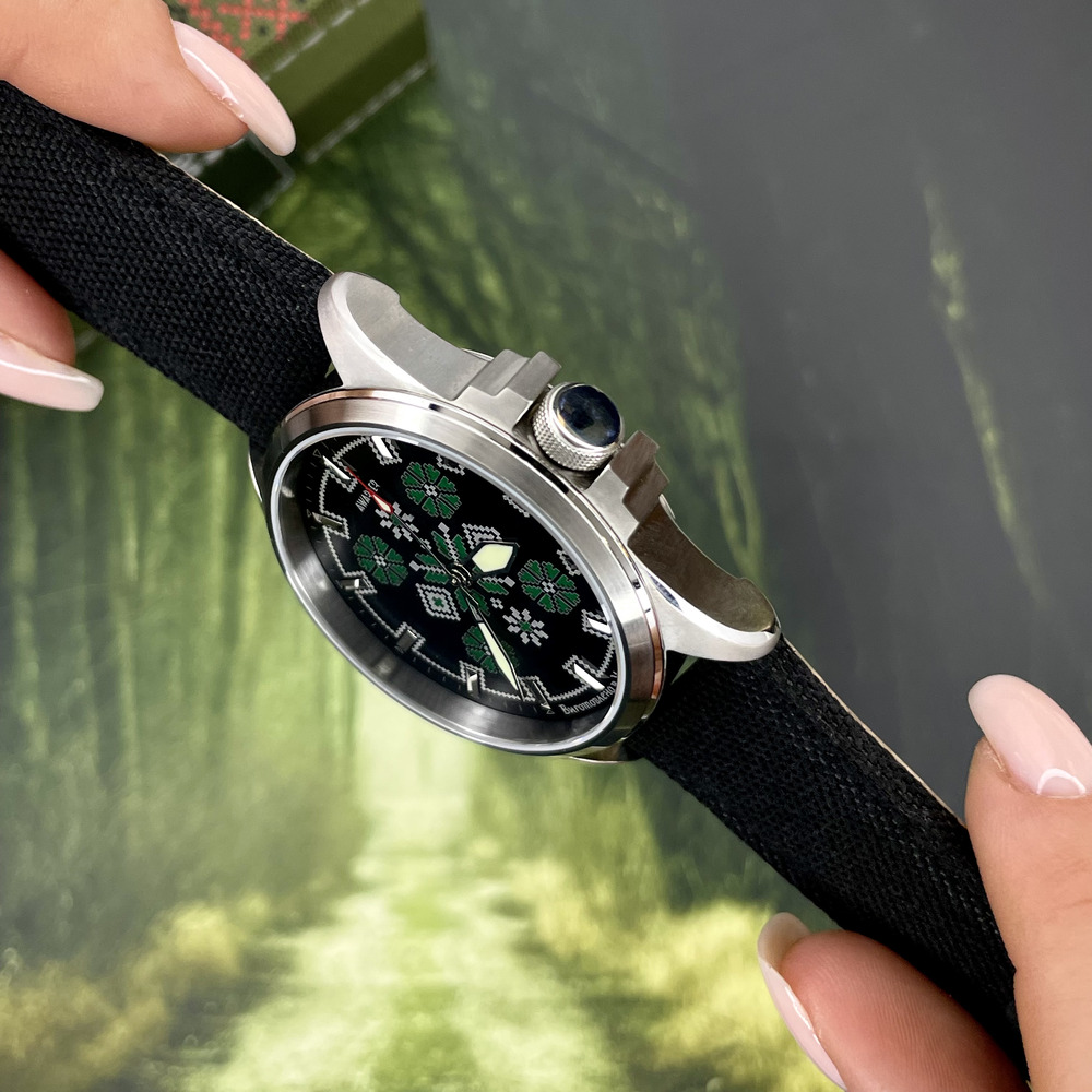 Awarder Embroidery Silver-Green Black Battery 10ATM - 6