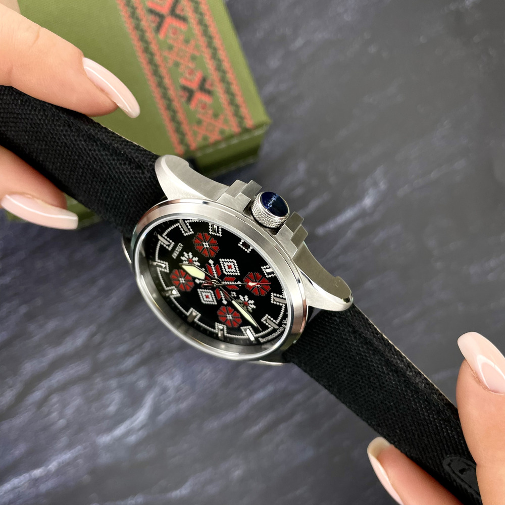 Awarder Embroidery Silver-Red Black Battery 10ATM - 6