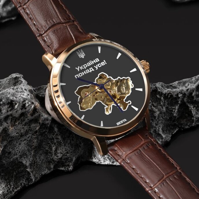 Besta Skeleton Gold Black Dial - 3
