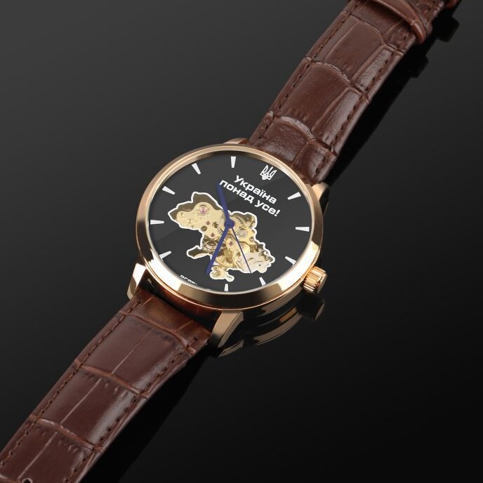 Besta Skeleton Gold Black Dial - 5