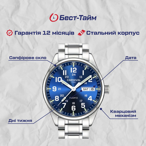 Carnival Millenium Indigo Blue, 2 ремінці - 5