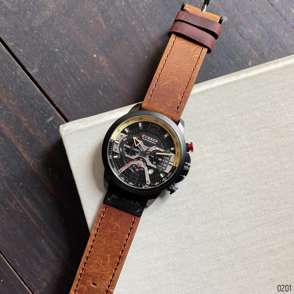 Curren 8329 Black-Brown - 8