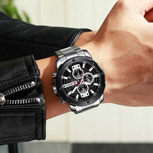 Curren 8336 Silver-Black - 2