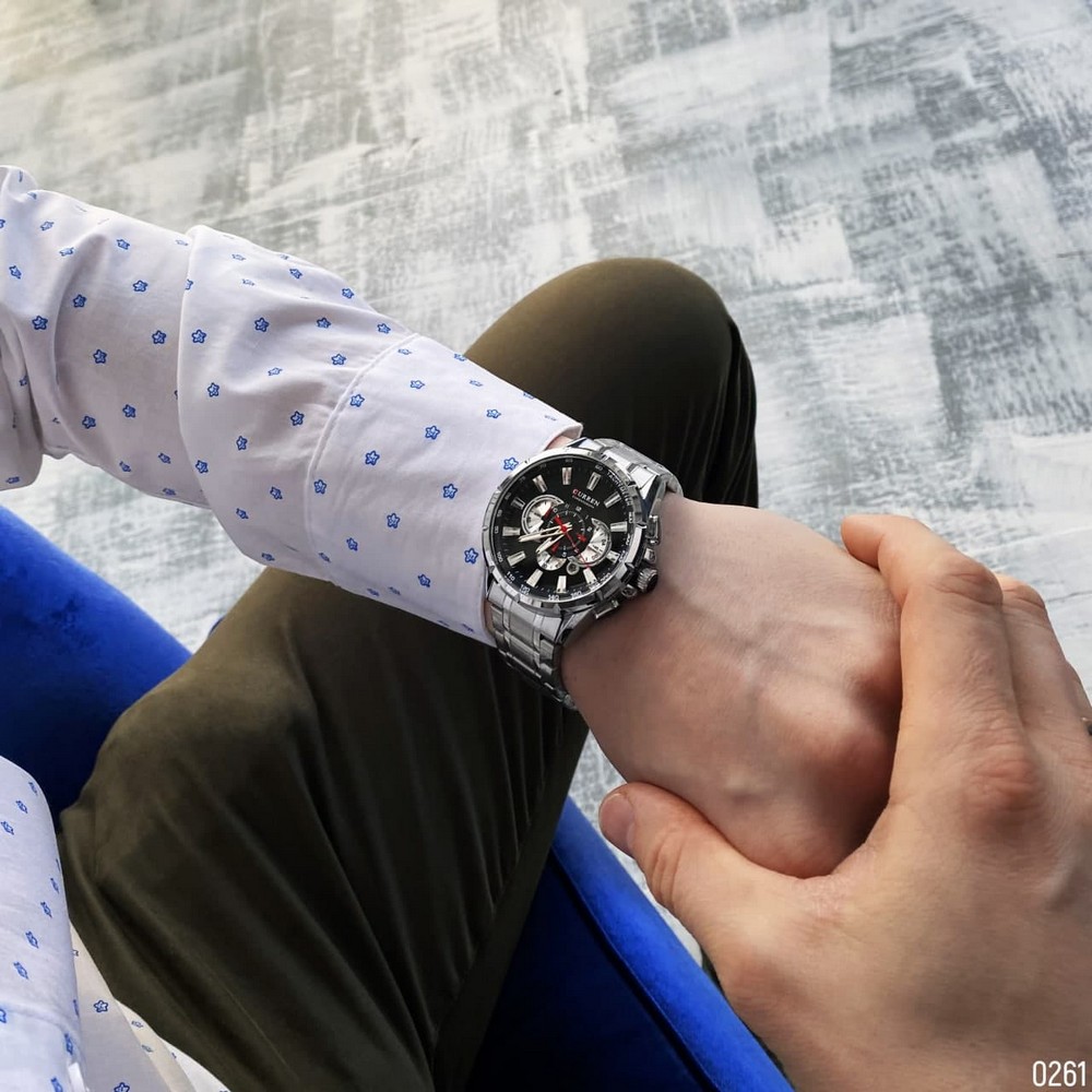 Curren 8363 Silver-Black - 8