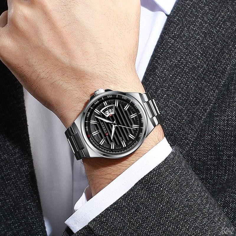 Curren 8375 Silver-Black - 3