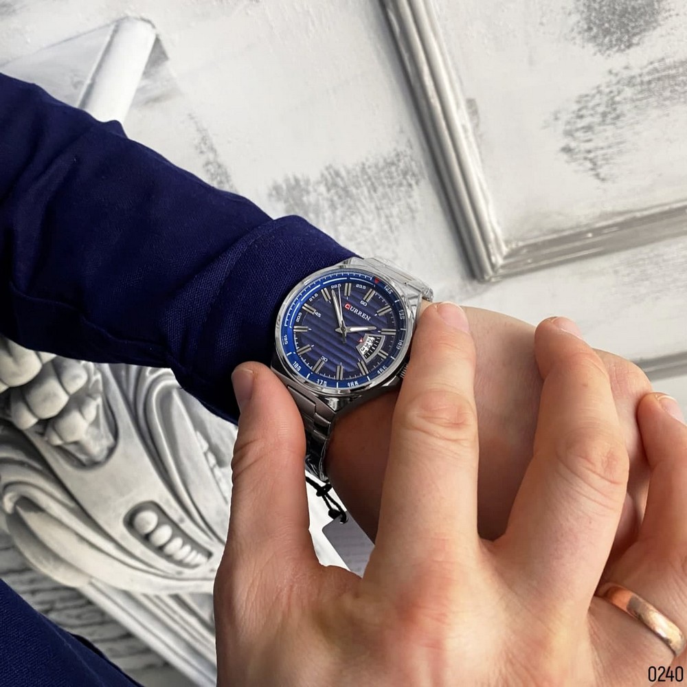 Curren 8375 Silver-Blue - 9