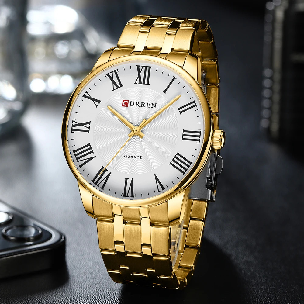 Curren 8422 Gold-White - 2