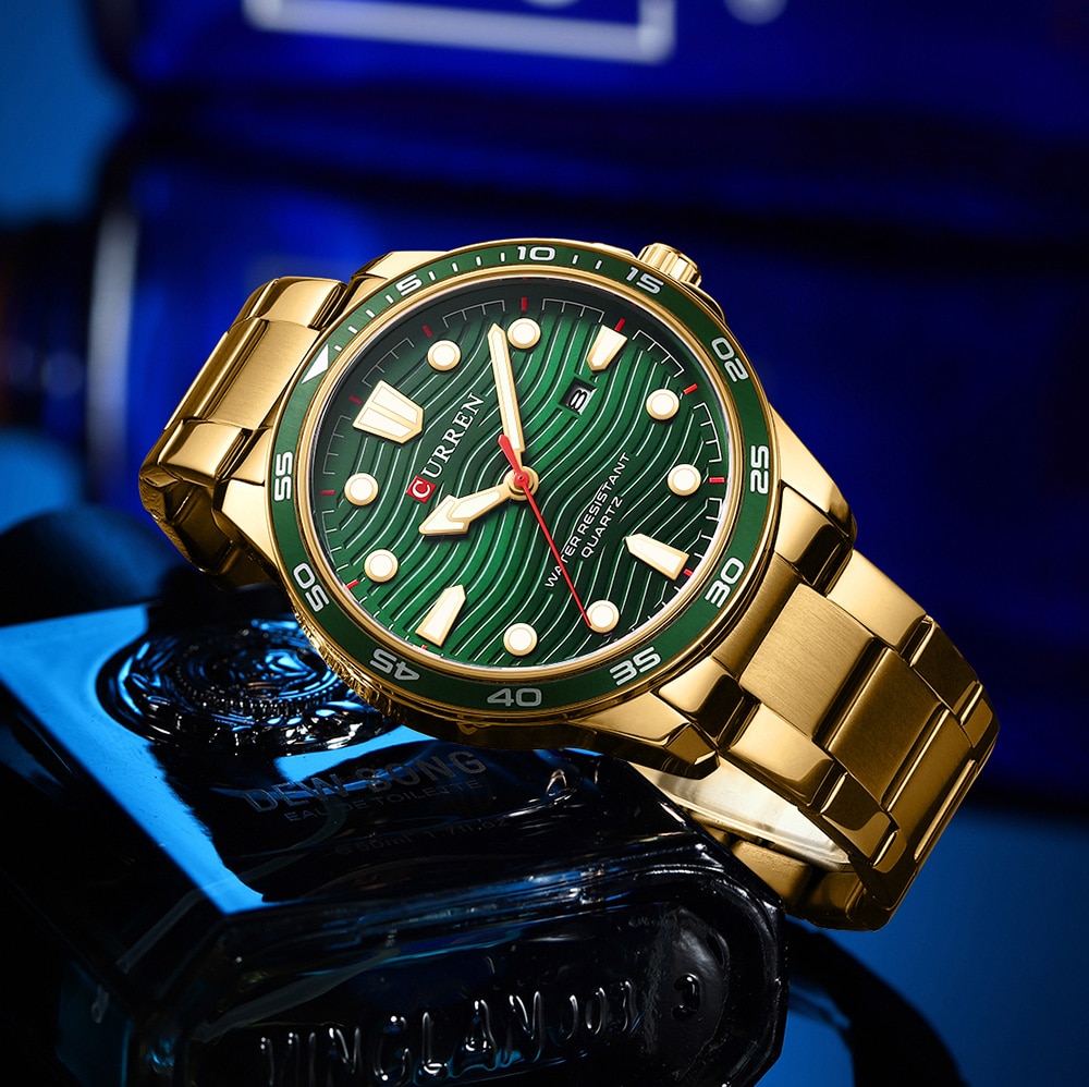 Curren 8426 Gold-Green - 2