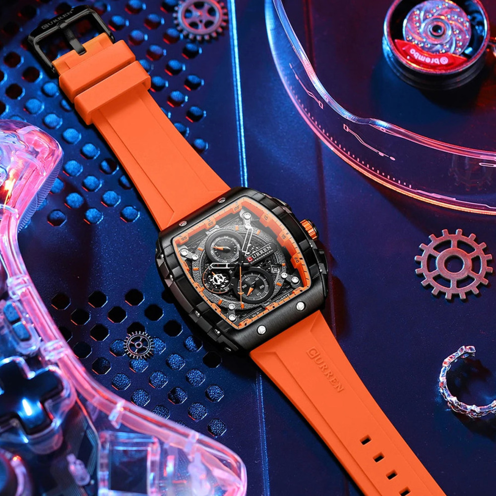 Curren 8442 Black-Orange - 2