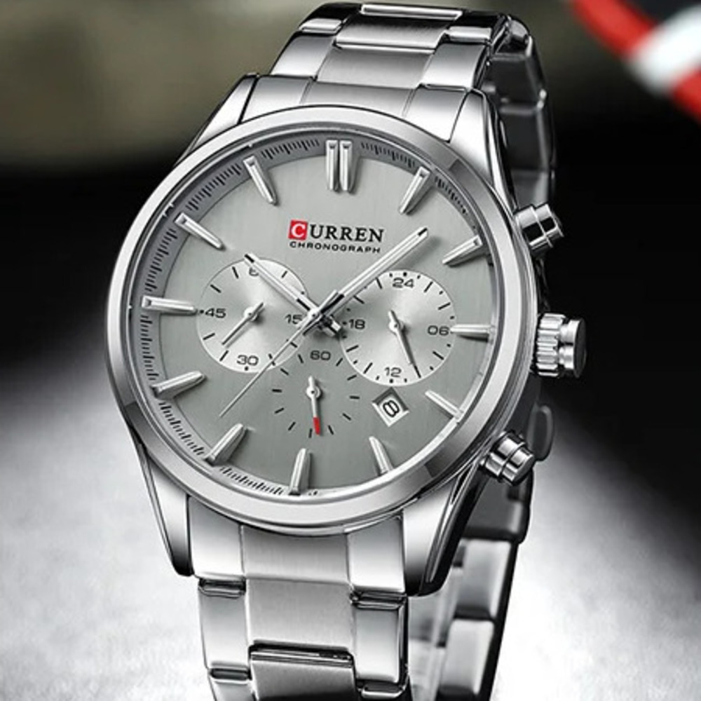 Curren 8446  All Silver - 2