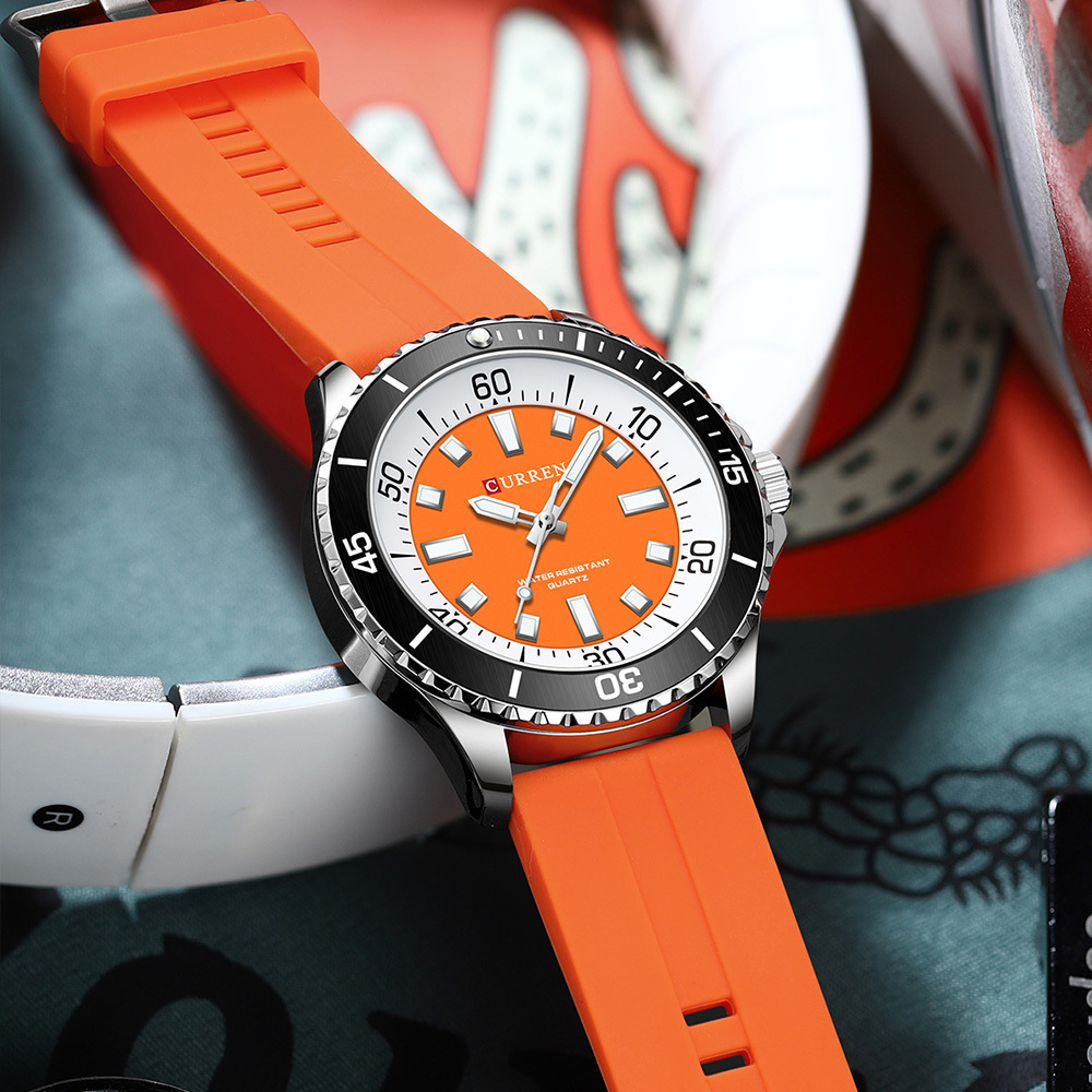 Curren 8448 Silver-Orange - 3
