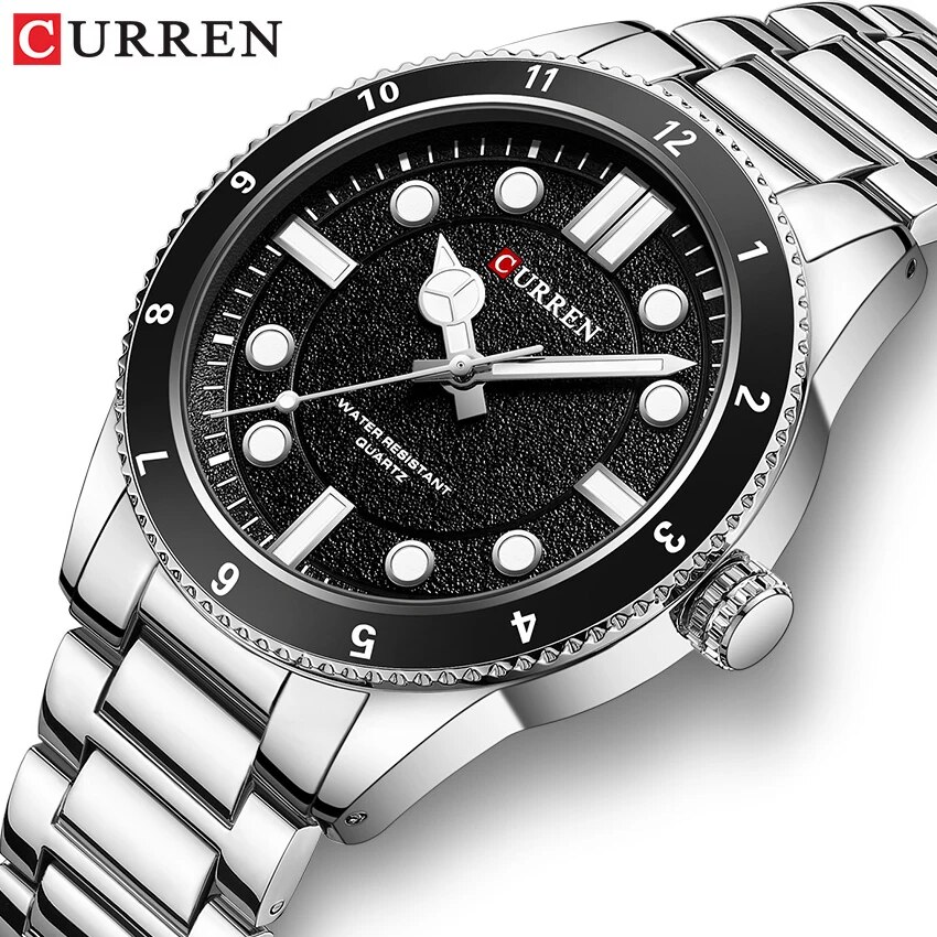 Curren 8450 Silver-Black - 2