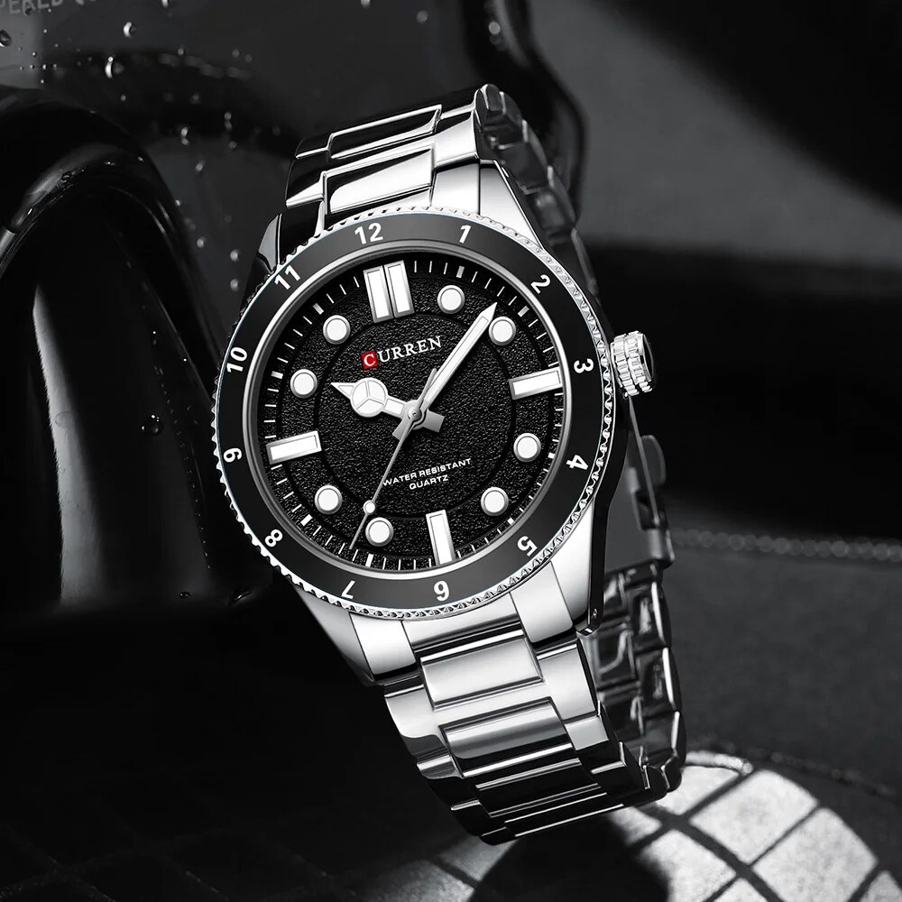 Curren 8450 Silver-Black - 3