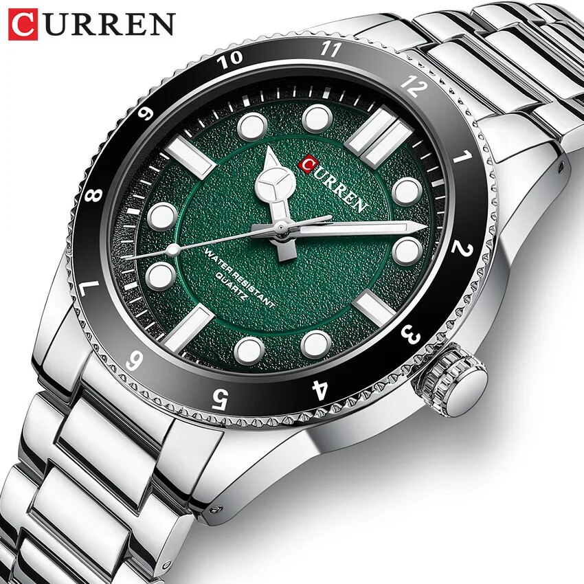 Curren 8450 Silver-Green - 2