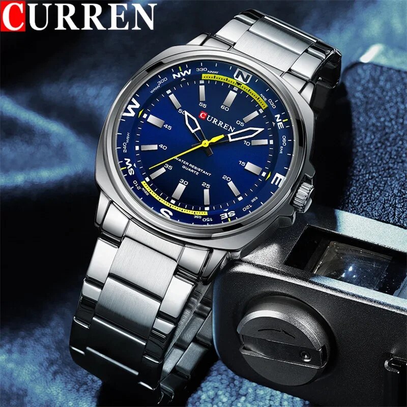 Curren 8455 Silver-Blue - 2