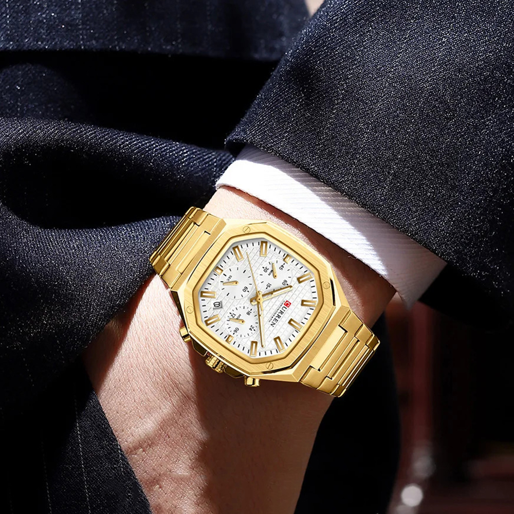 Curren 8459 Gold-White - 3