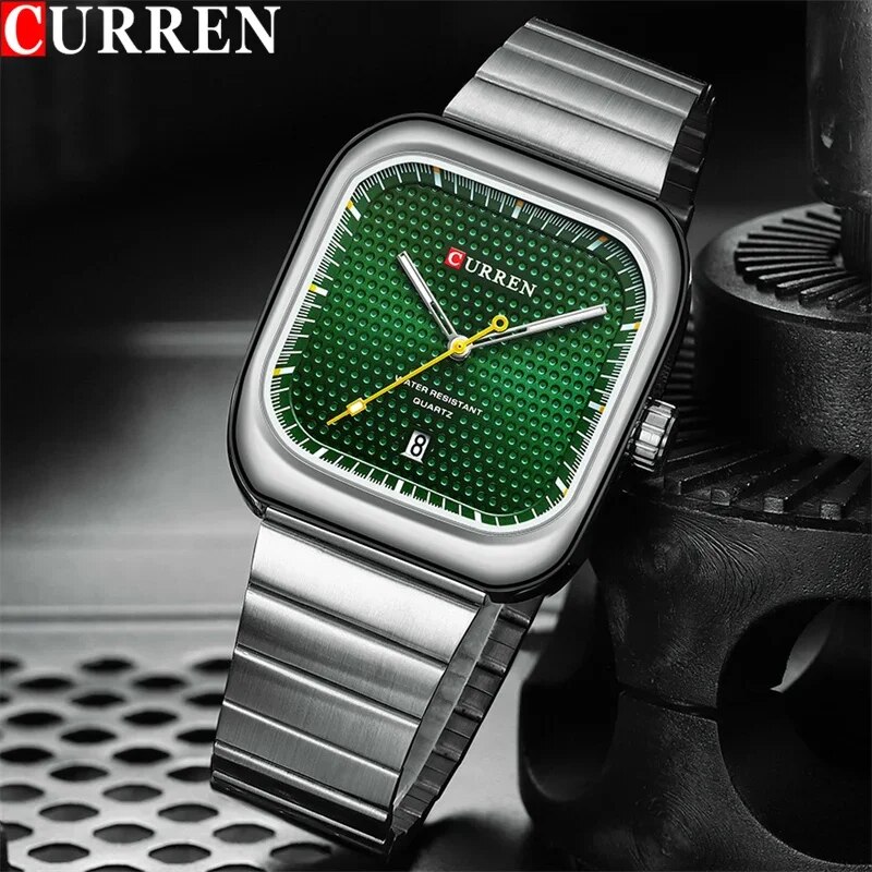 Curren 8460 Silver-Green - 2
