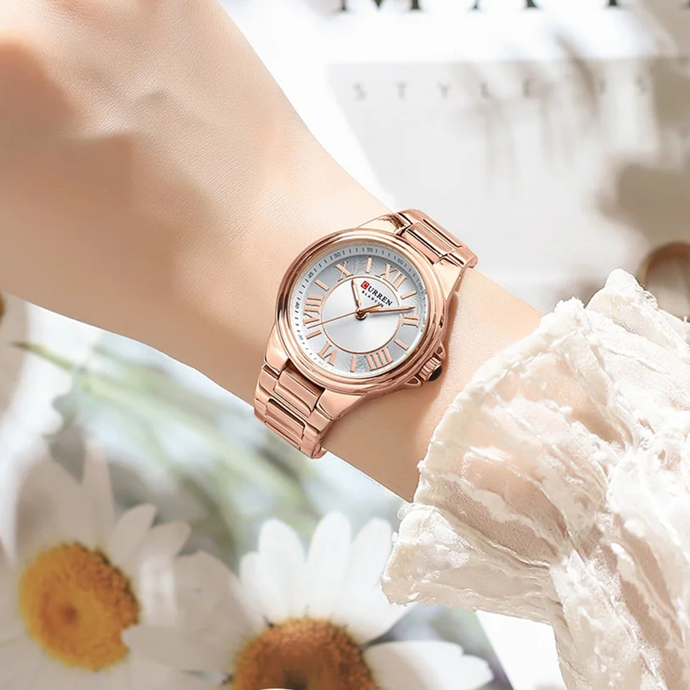 Curren 9091 Rose Gold-White - 2