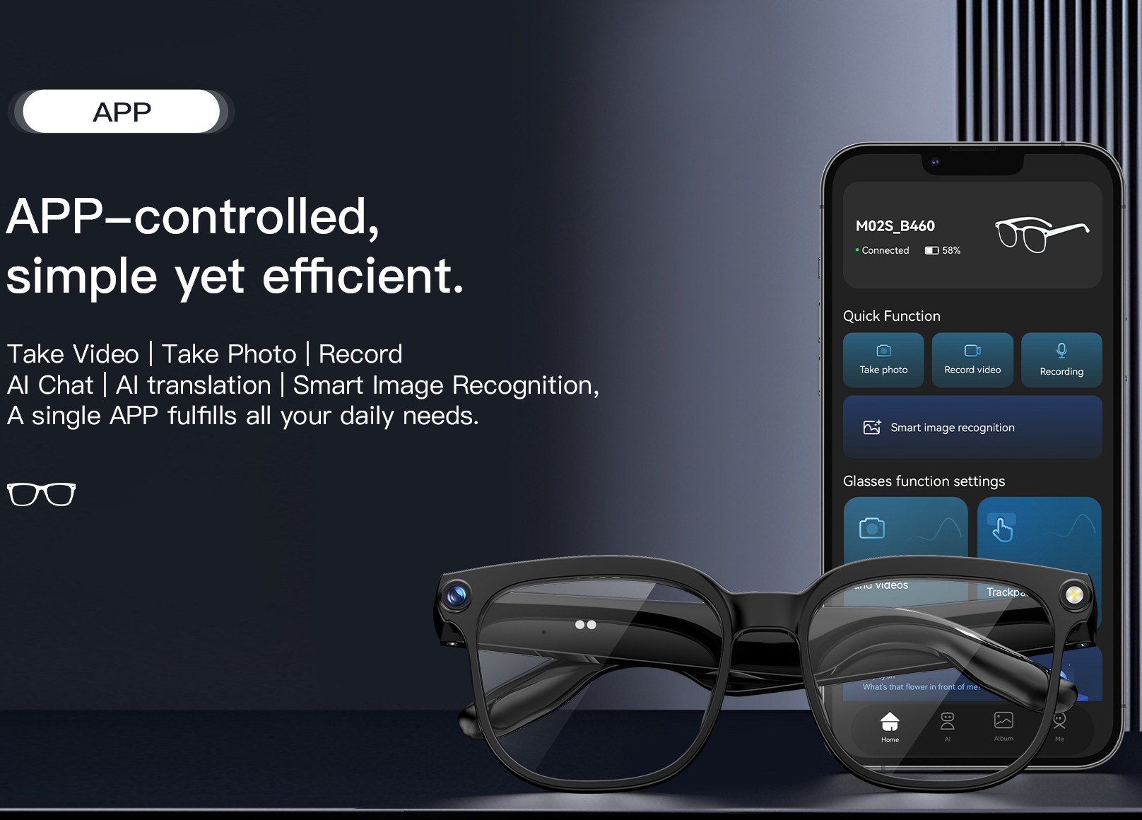 Cмарт-окуляри з AI-помічником M02S Black - 18