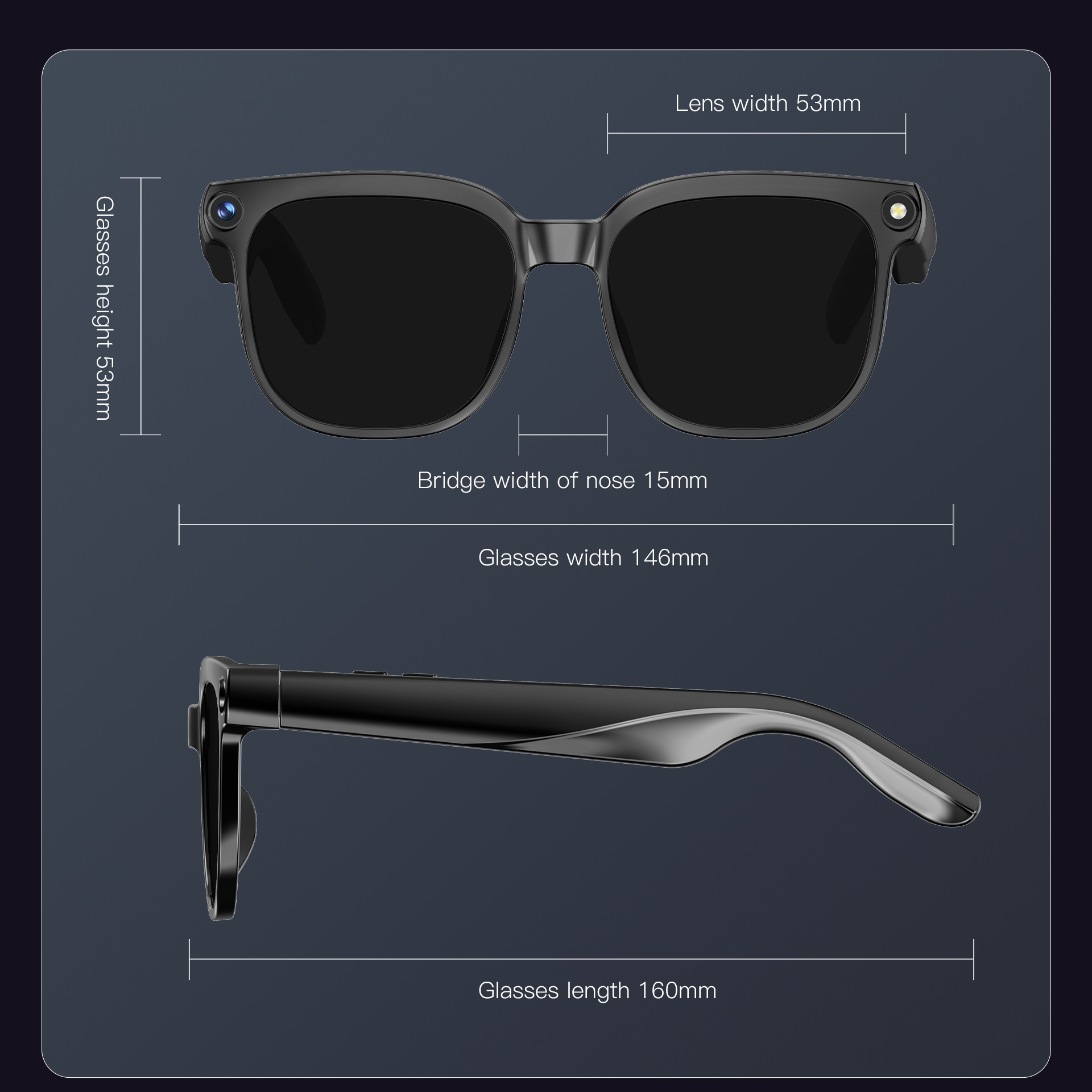 Cмарт-окуляри з AI-помічником M02S Black - 23