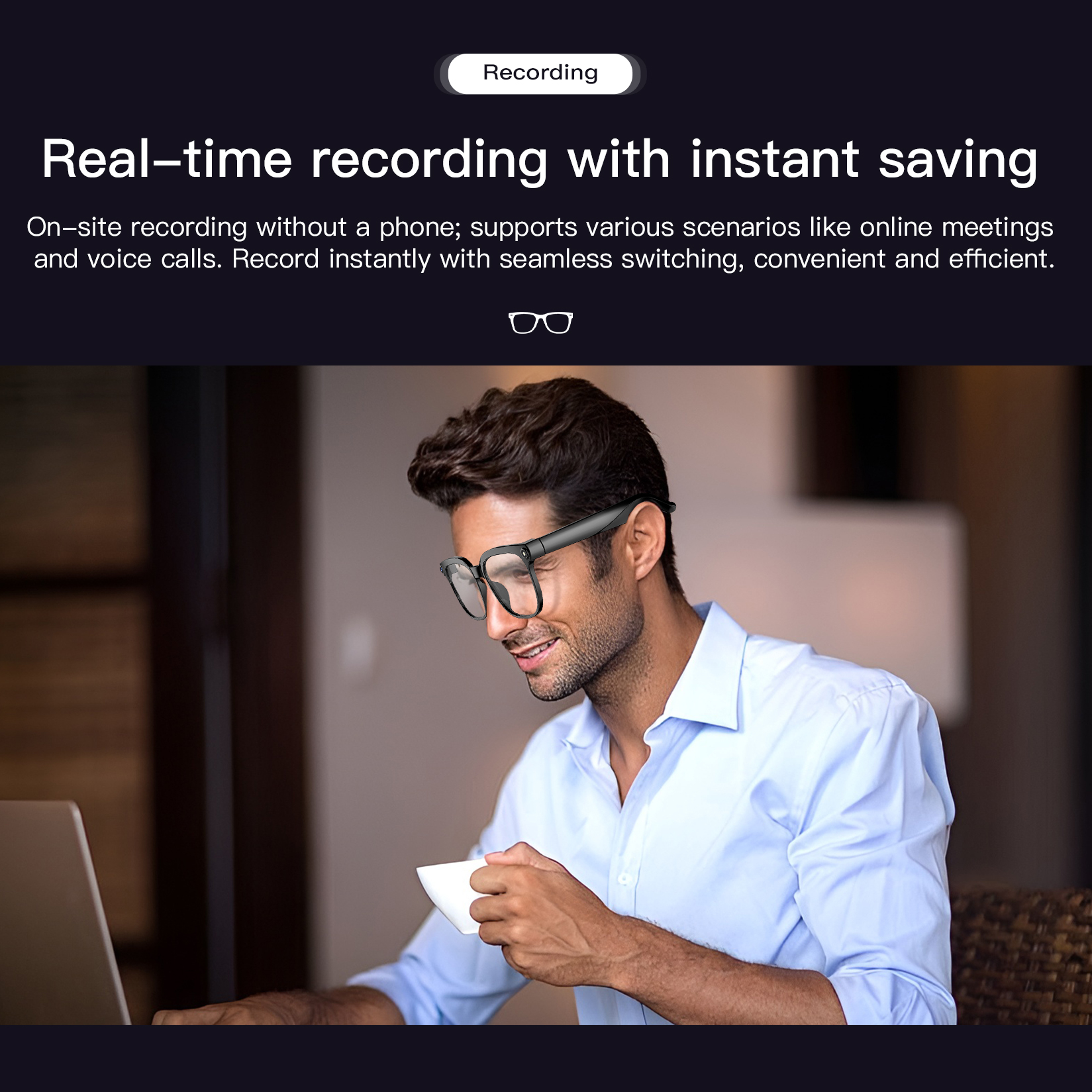 Cмарт-окуляри з AI-помічником M02S Black - 5