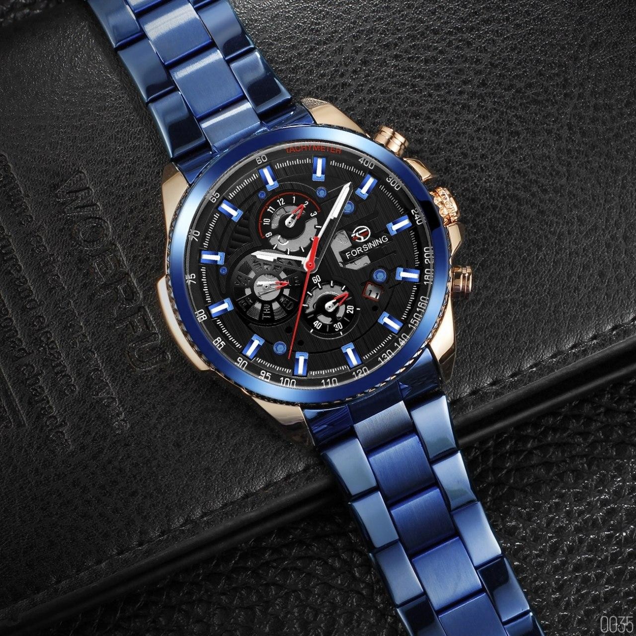 Forsining 6909 Blue-Cuprum-Black - 3