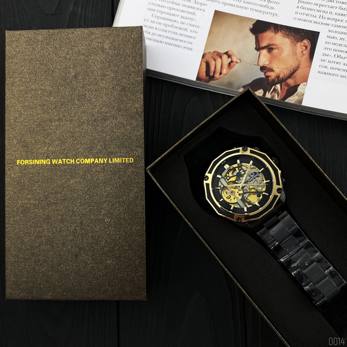 Forsining 8130 Black-Gold-Black - 5