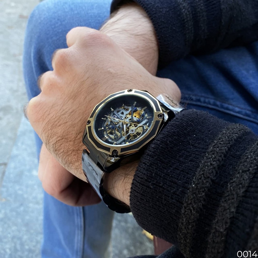 Forsining 8130 Black-Gold-Black - 9