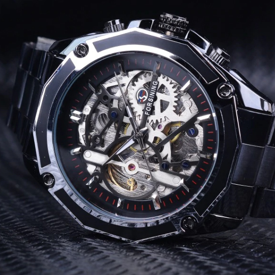 Forsining 8130 Black-Silver - 2