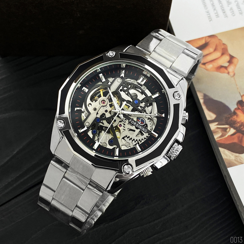 Forsining 8130 Silver-Black - 2