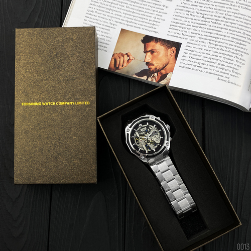 Forsining 8130 Silver-Black - 4