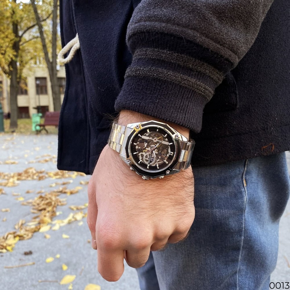 Forsining 8130 Silver-Black - 5