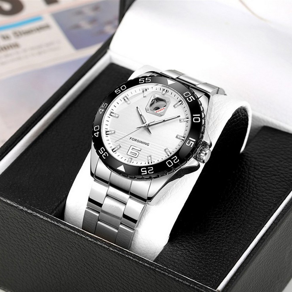 Forsining 8200 Silver-Black-White - 2