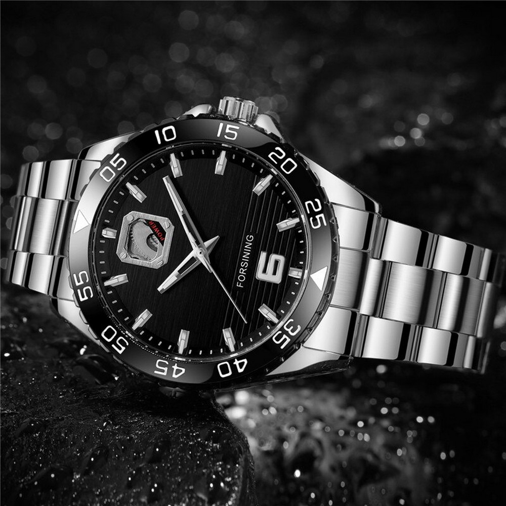 Forsining 8200 Silver-Black - 2