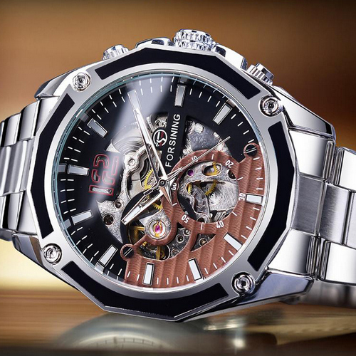 Forsining 8207 Silver-Black - 3