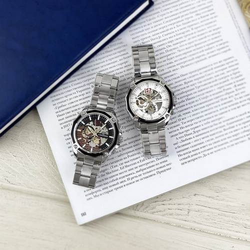 Forsining 8207 Silver-Black - 7