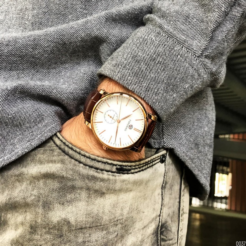 Forsining 8214 Gold-White-Brown - 11