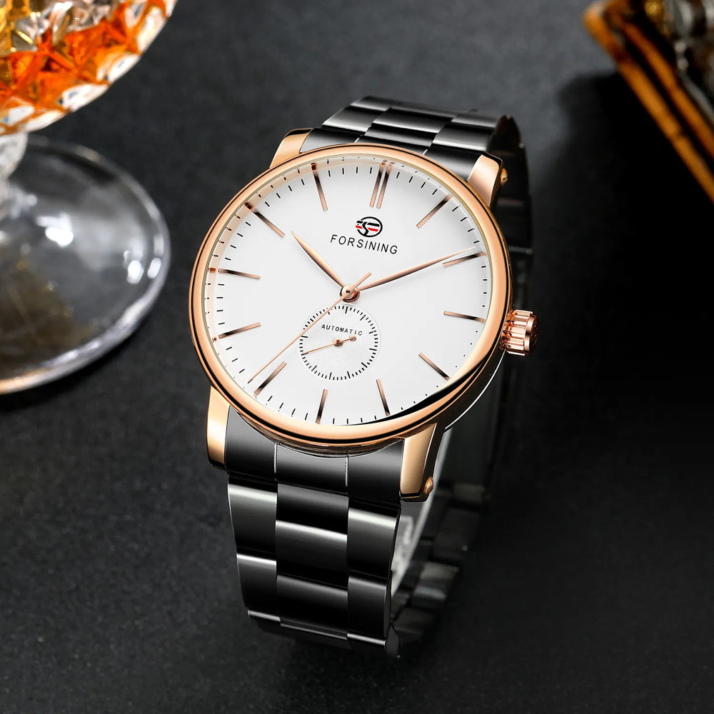 Forsining 8214 Rose Gold-White - 3