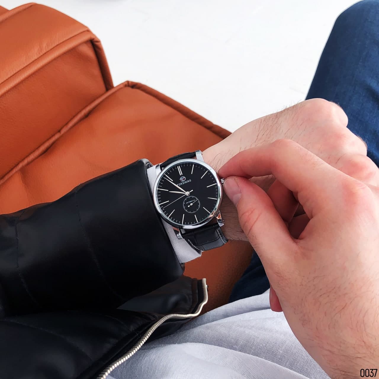 Forsining 8214 Silver-Black - 7