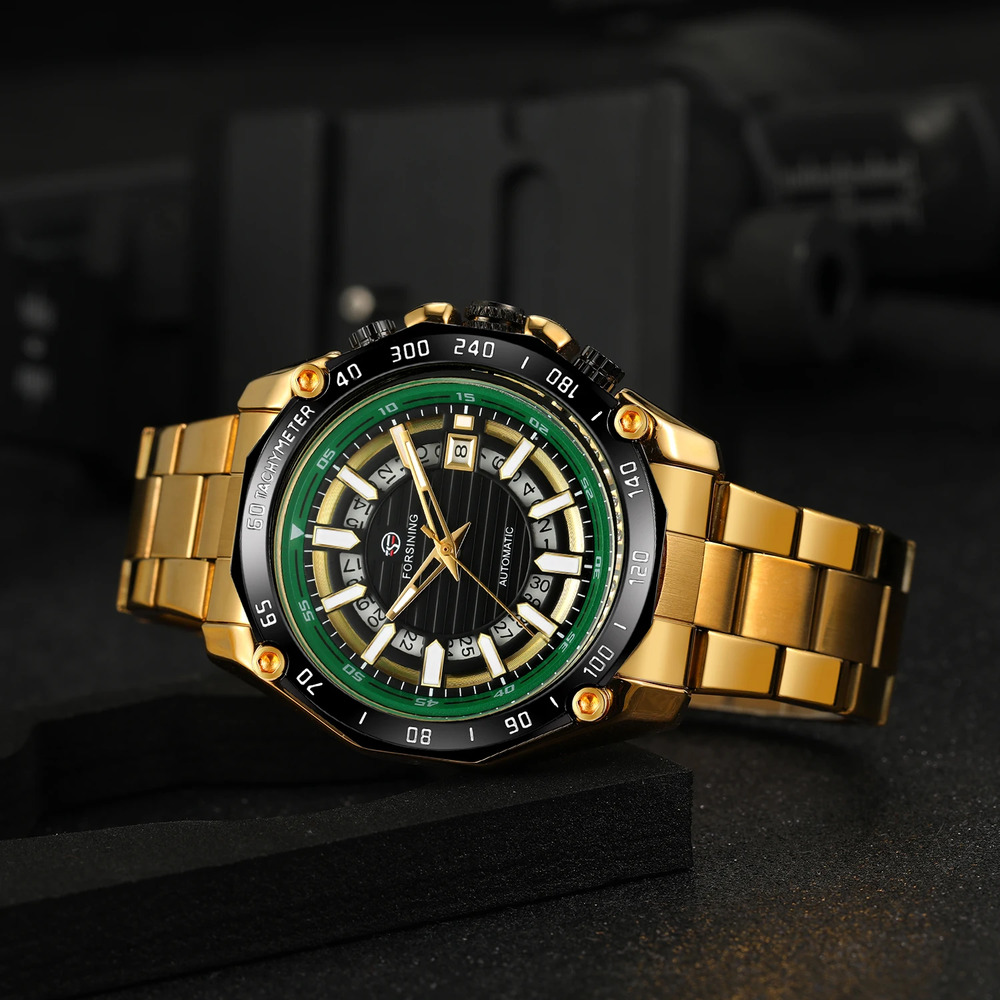 Forsining 8279 Gold-Black-Green - 3