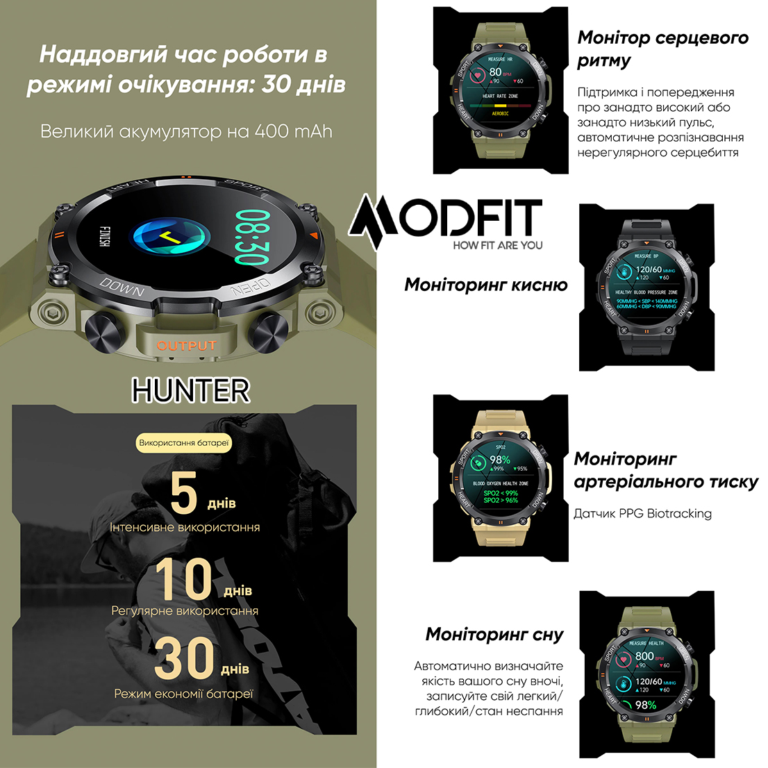 Modfit Hunter Khaki 36 мм. - 5